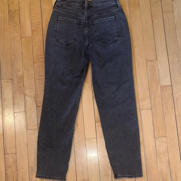 Classic Black washed straight leg cozy lined Women's Jeans size 0 - Picture 4 of 6